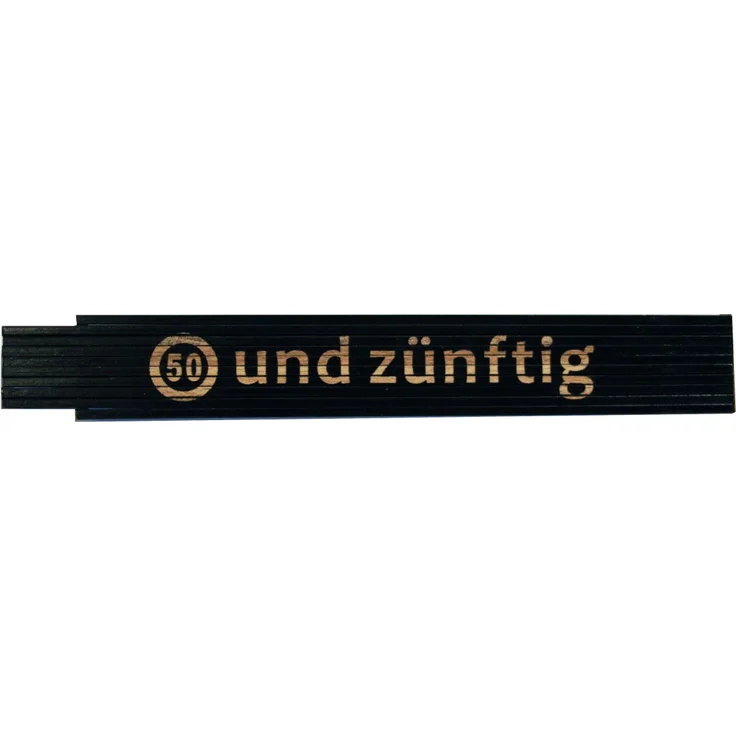 Zollstock 50 und zünftig'' ''2 m, schwarz''''