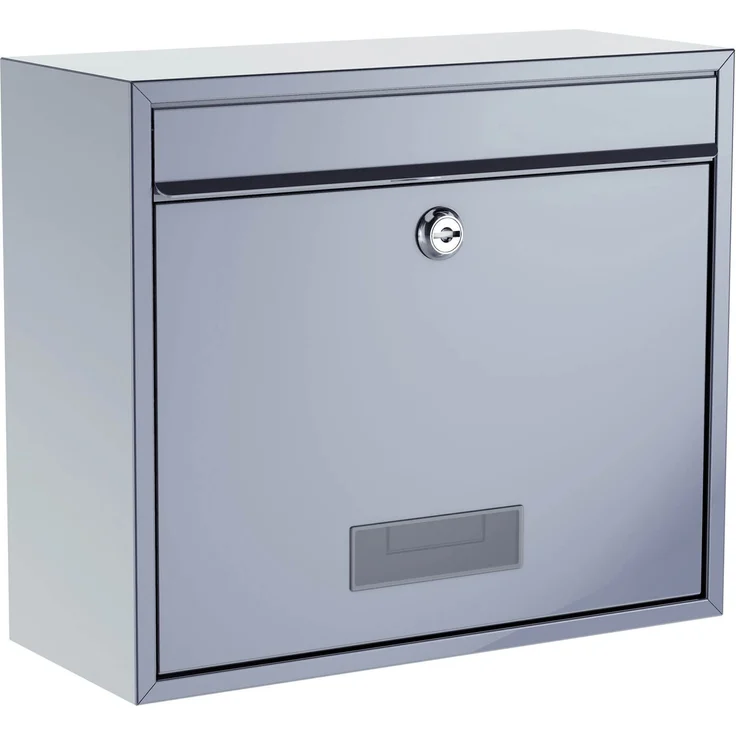 BASI - Briefkasten - BK 900 - Stahl Silber - 2 Schlüssel – Bild 2