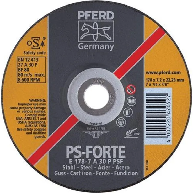 Pferd 62023634 Schruppscheiben E 230-7 A 30 P PSF