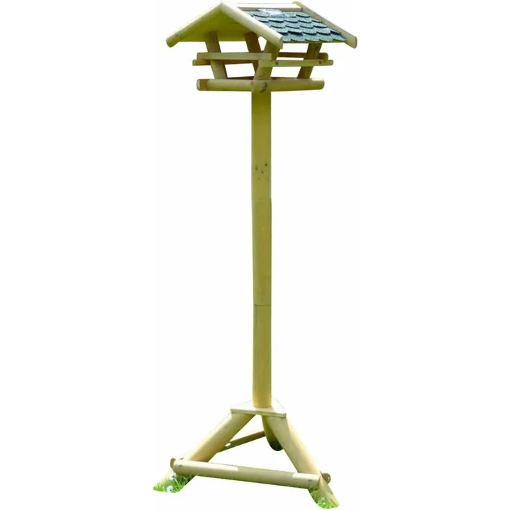 Vogelhaus Vogelfutterhaus Tirol mit LED Beleuchtung und Ständer 120cm 1983-01