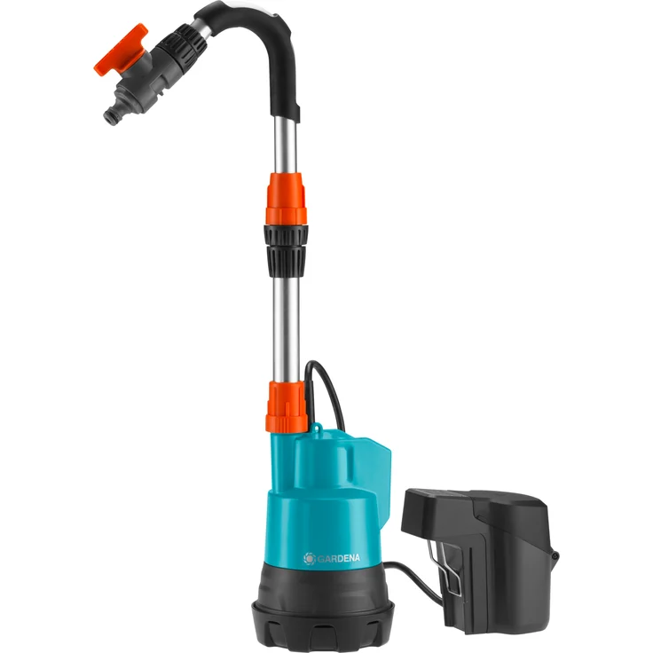 Gardena Regenfasspumpe 2000-2 Li-18 ohne Akku: Tauchpumpe mit integriertem Filter, Fördermenge 2000 l-h, 3 Leistungsstufen (1749-66) – Bild 2