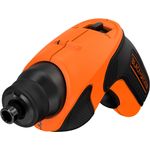 Black+Decker Li-Ion Kompakt-Akku-Schrauber (3,6V 1,5Ah, automatische Spindelarretierung, 5Nm Drehmoment, LED-Arbeitsleuchte, ergonomischer Softgriff, Rechts-Linkslauf) CS3651LC