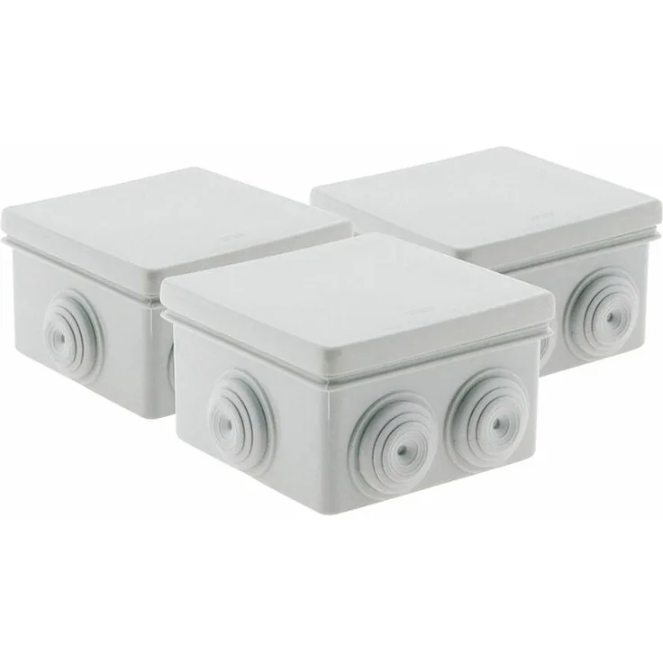 Abzweigdose IP55 wasserdicht 80 x 80 x 40mm (3 Stück)