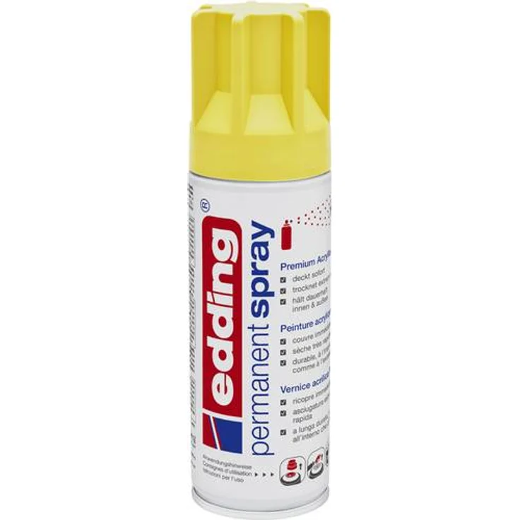 Edding 4-5200905 Spray 5200 Farbe: verkehrsgelb seidenmatt RAL 1023 200ml – Bild 1