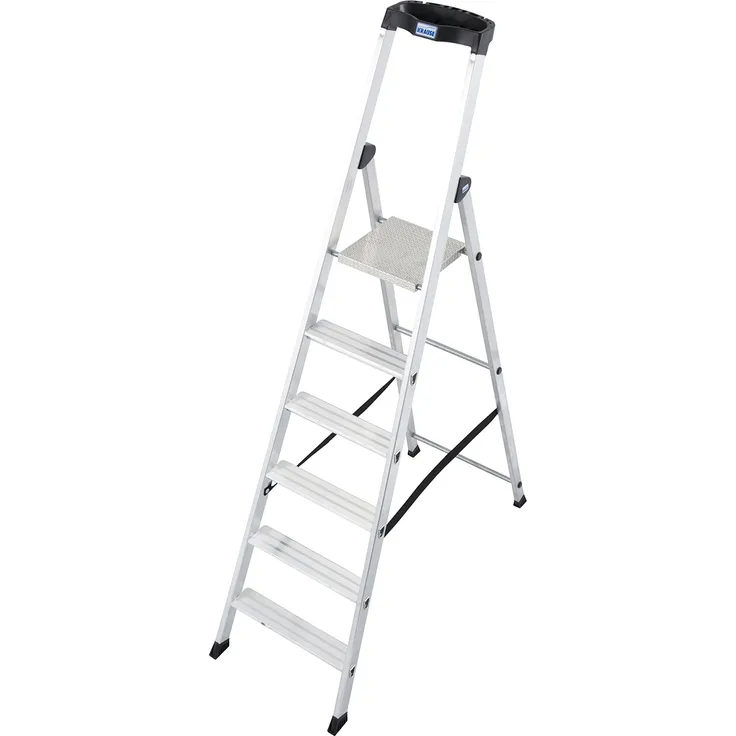 KRAUSE lbsb658 Stehleiter mit Tablett, 6 Stufen, 1.9 m Höhe