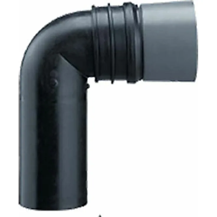 Otto Haas - WC Anschlussbogen 90° Unterputz, DN 90-90 schwarz, inkl. Bauschutz