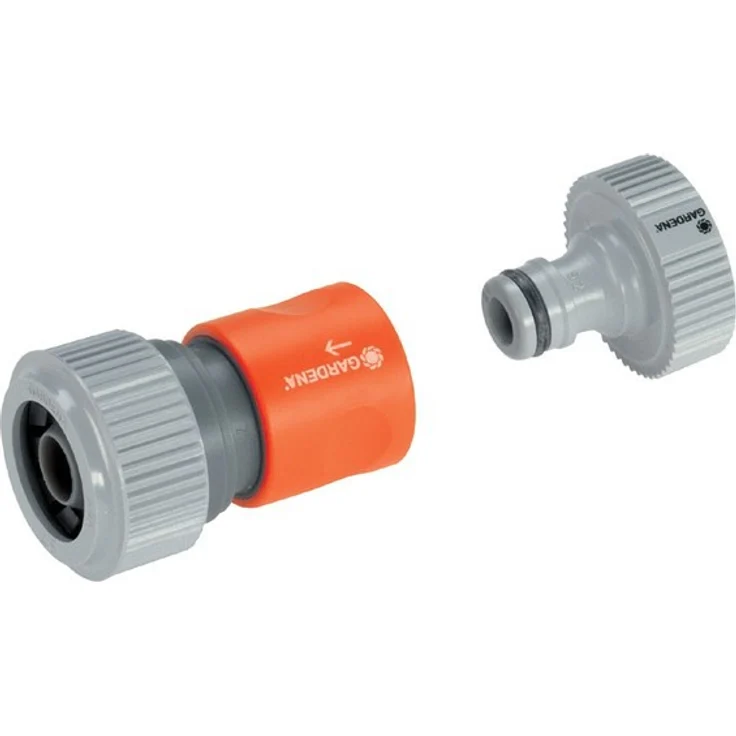 Gardena Pumpen-Anschlusssatz: Schlauchkupplung zum schnellen Anschluss von 13 mm (1-2 Zoll)-Schläuchen an Pumpen mit 33.3 mm (G 1 Zoll)-Außengewinde (1752-20) – Bild 1