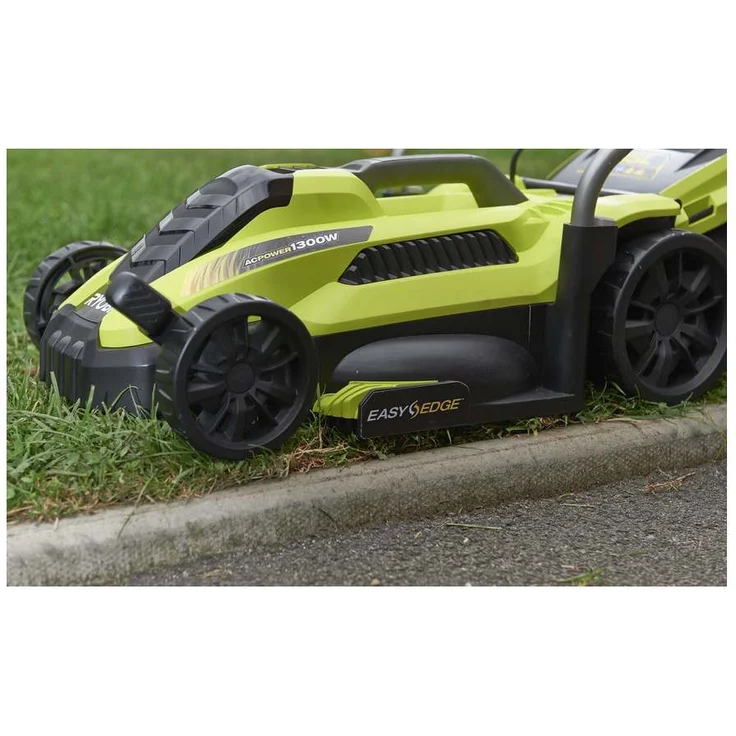 Ryobi Elektro-Rasenmäher RLM13E33S, Grasmäher mit 1300 W, 33 cm Schnittbreite, 5-stufige zentrale Schnitthöhenverstellung, EasyEdge Rasenkamm, 35 l Textil-Grasfangsack mit Hardtop, Art.-Nr. 5133002343 – Bild 12