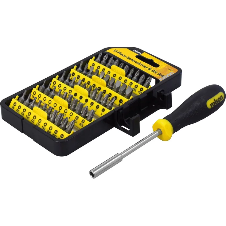 Rolson 28429 Schraubendreher und Bit-Set, 51-teilig