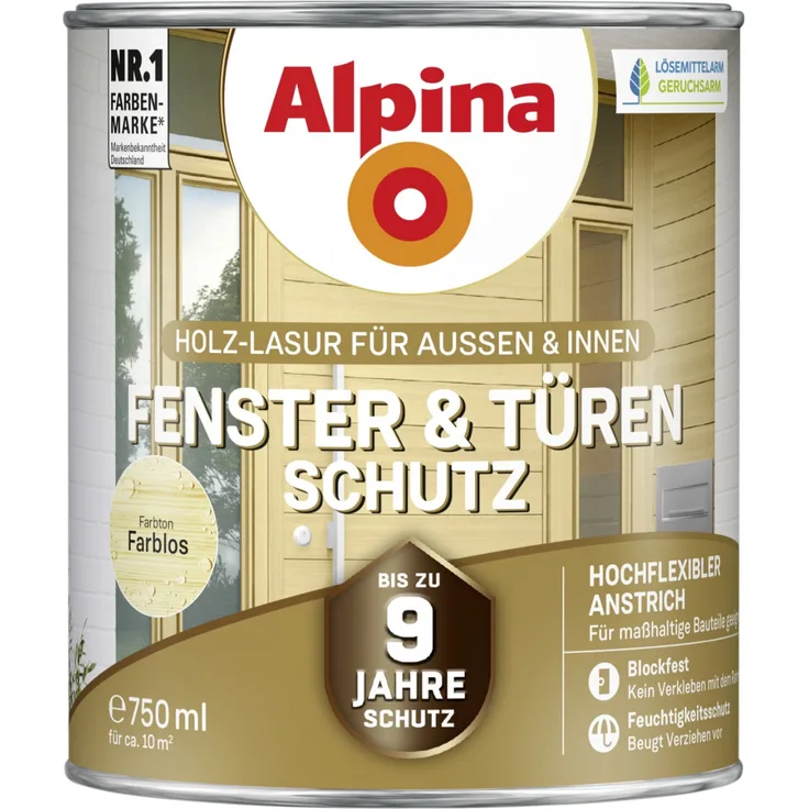 Alpina Fenster- und Türen-Schutz 0,75 l, farblos