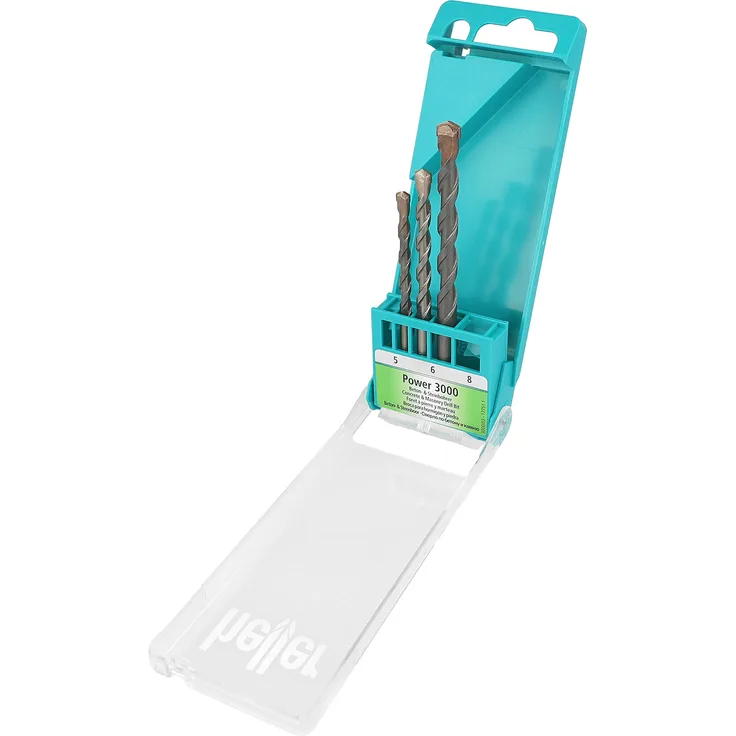 Heller Tools 3000 ProConcrete Beton- & Steinbohrer Set 3-tlg, Silber, 5-6-8 mm
