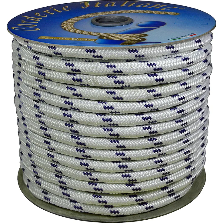 corderie Italiane 6000518 ? 00 Braid Nautica 030 mt-10 mm weiß mit Etikett aus Kunststoff blau Farbe: weiß blau mit Marker
