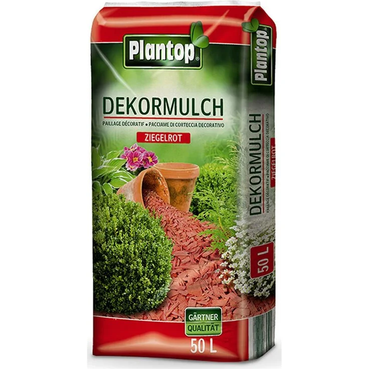 Plantop Dekor-Mulch ziegelrot 10-40mm 50 Liter