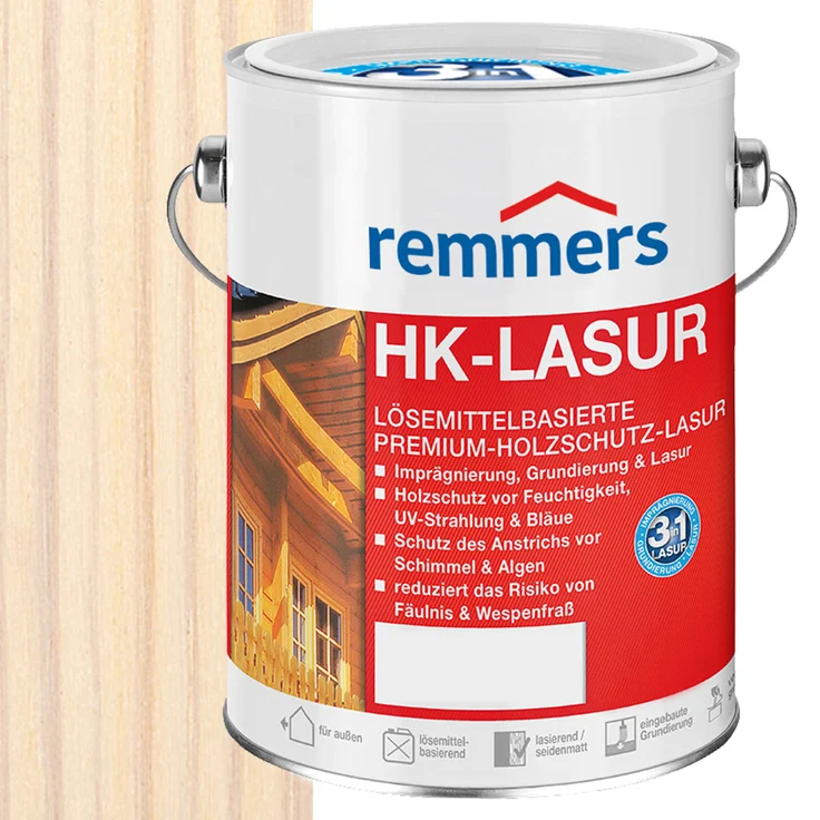 Remmers - Remmers HK-Lasur 5 L Eimer Weiss - weiß – Bild 1