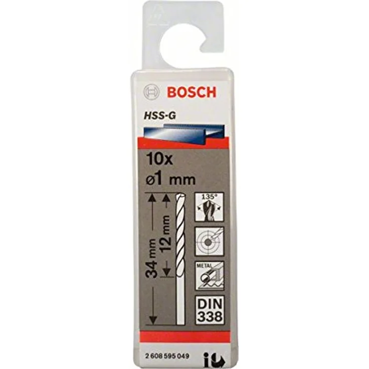 Bosch Professional Metallbohrer HSS-G geschliffen (10 Stück, Ø 1 mm) - Preisvergleich – Bild 1