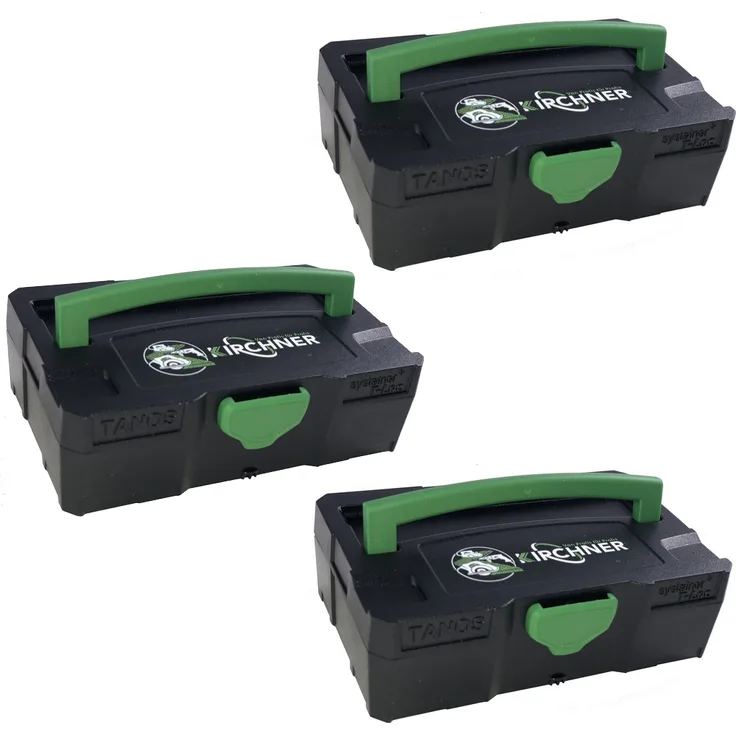 Tanos 3x Micro-Systainer T-Loc Festool komp. Kirchner Edition 31,3x105x65 mm