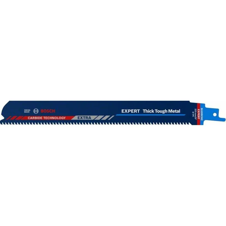 Bosch Säbelsägeblatt Expert Thick Tough Metal Länge 225 mm Breite 25 mm Zahnteilung TPI 8 3 mm S-Schaft – Bild 1