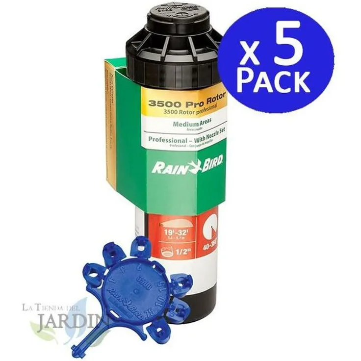 Pack 5 x Aspersor Rain Bird 3504-PC 1-2' , Alcance 4,6 a 10,7 m
