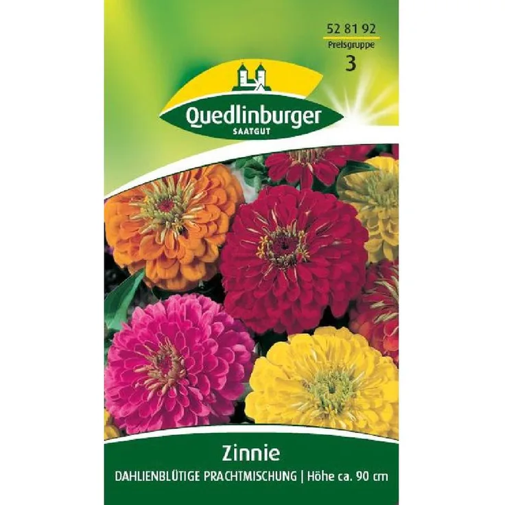 QUEDLINBURGER Zinnie, Dahlienblütige Prachtmischung
