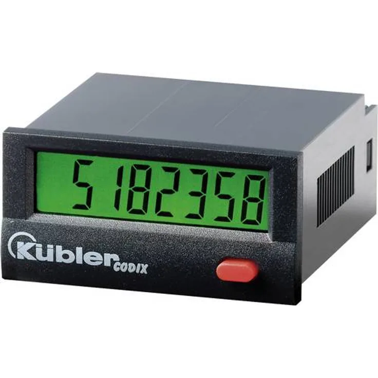 Kübler Impulszähler Codix 130 DC, Einbaumaße 45 x 22 mm, 4 - 30 V-DC - PNP 12kHz - NPN 30Hz