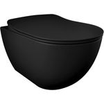 Creavit FREE Wand WC spülrandlos mit Bidetfunktion und SoftClose Deckel, schwarz matt