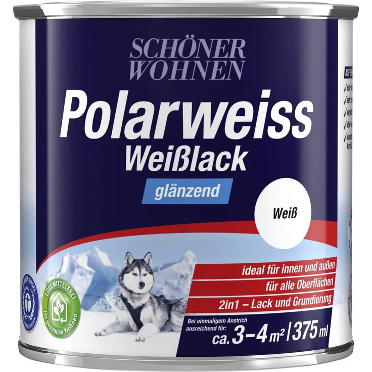 SCHÖNER WOHNEN Weißlack Polarweiss 375 ml - seidenmatt