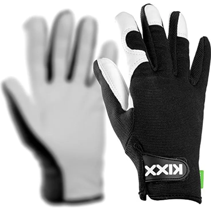 Chrysal KIXX Handschuh Lycra-Ziegennappa Gr. 11 schwarz-hellgrau