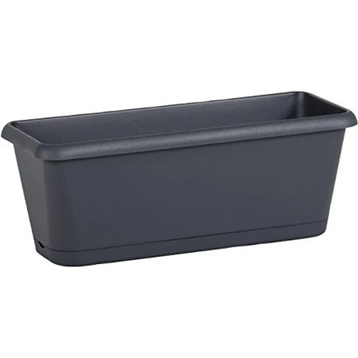 EDA PLASTIQUES Jardinere Chorus 30 cm, Chorus, grau anthrazit, 30 x 12 x 11,4 cm, 13528 G. ANT SX20