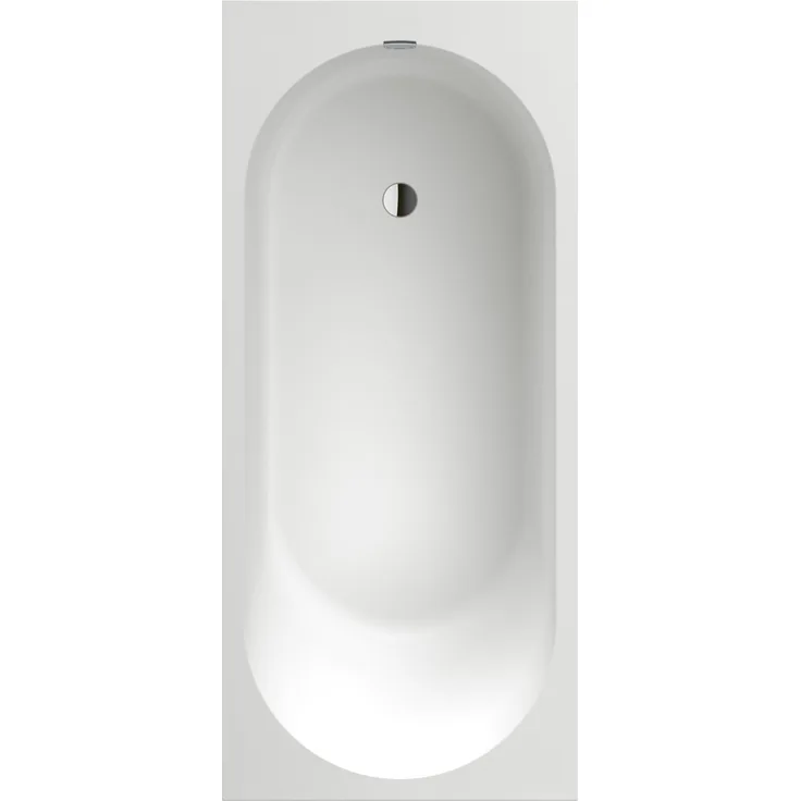 Villeroy & Boch Oberon 2.0 Solo rechteckige Badewanne, Einbau, Quaryl, 1800 x 800 mm, UBQ181OBR2DV, Farbe: Stone White, Ceramic Plus - UBQ181OBR2DV-RW