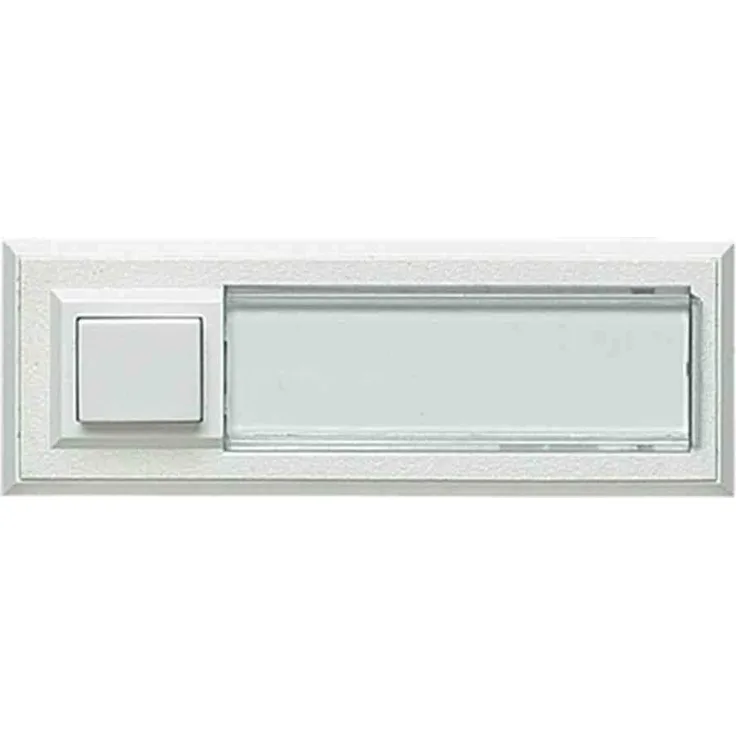 Grothe Klingeltaster AP 1fach ETA 2122 32x90x18mm,ws,o.bel. COMBIFIX Klingeldrücker 4011459510145