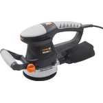 Meister Exzenterschleifer 480 W, MES480-1 - Schleifteller 125 mm - Drehzahlregelung & Drehzahl-Vorwahl - Klettbefestigung - Staubabsaugung - Drehschleifer mit Zusatzhandgriff - 5457200