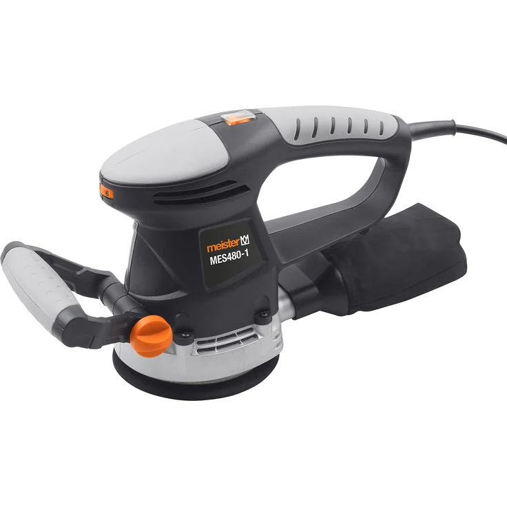 Meister Exzenterschleifer 480 W, MES480-1 - Schleifteller 125 mm - Drehzahlregelung & Drehzahl-Vorwahl - Klettbefestigung - Staubabsaugung - Drehschleifer mit Zusatzhandgriff - 5457200 – Bild 1