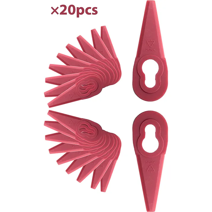 FANZTOOL Ersatzmesser-Set Rasentrimmer-Zubehör Rasentrimmermesser für FANZTOOL 20V Rasentrimmer 20Stk. (Gerade)