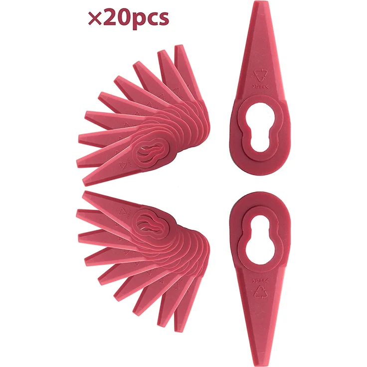 FANZTOOL Ersatzmesser-Set Rasentrimmer-Zubehör Rasentrimmermesser für FANZTOOL 20V Rasentrimmer 20Stk. (Gerade)