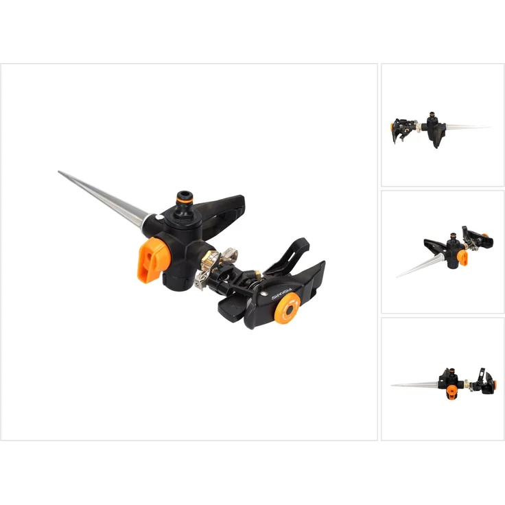 Fiskars pulsierender Sprinkler mit Erdspieß 360° ( 1027029 ) 26 m Bewässerung – Bild 2