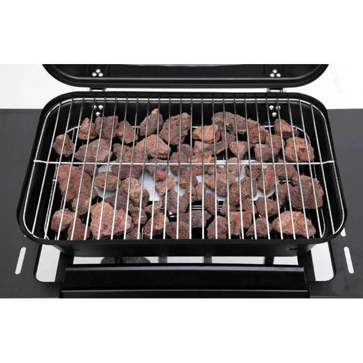 Tepro Lavasteingasgrill Irvine - Grillwagen mit Rollen, Schwarz – Bild 3