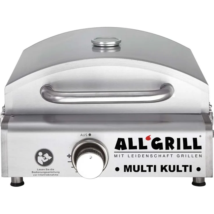 Allgrill MULTI-KULTI Gasgrill mit Zündsicherung - Portabler, multifunktionaler Gasgrill
