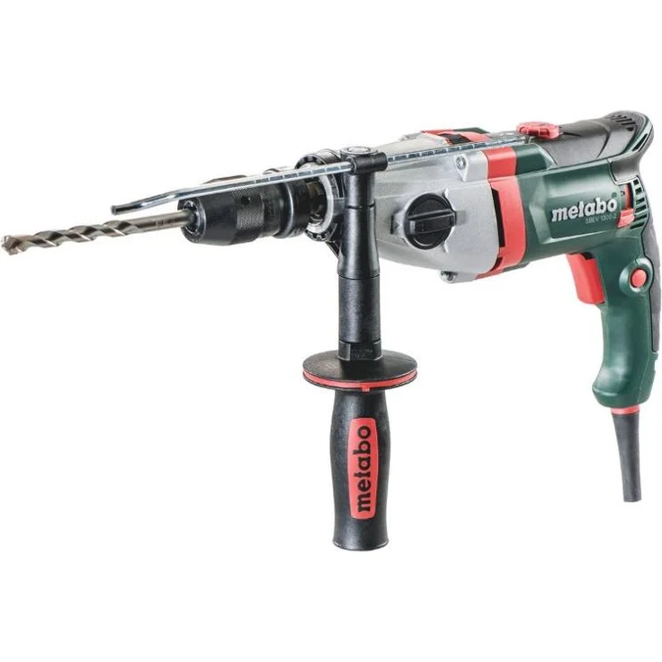 Metabo 600785500 Schlagbohrmaschine SBEV 1300-2 , Schnellspannfutter Futuro Plus, Handgriff, Anschlag, Koffer , VTC Vollwellenelektronik - Rechts-Linkslauf (1300 W - 44 Nm - Drehzahl 0 - 3100 -min) – Bild 1