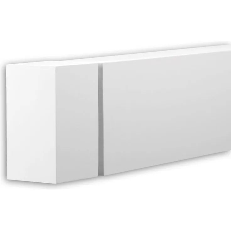 Profhome Decor - Stirnelement 433231 Fassadenstuck Zierelement Fassadenelement Modernes Design weiß