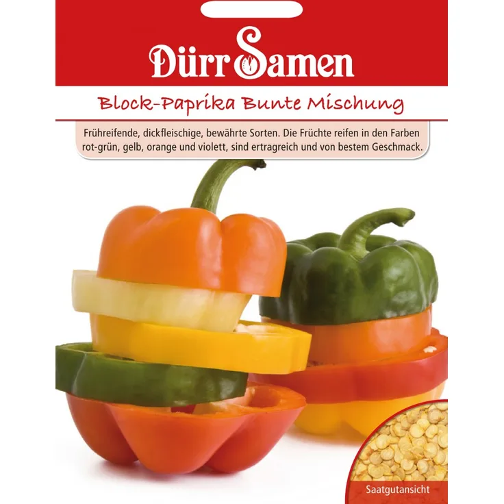 Dürr-Samen Block-Paprika Bunte Mischung