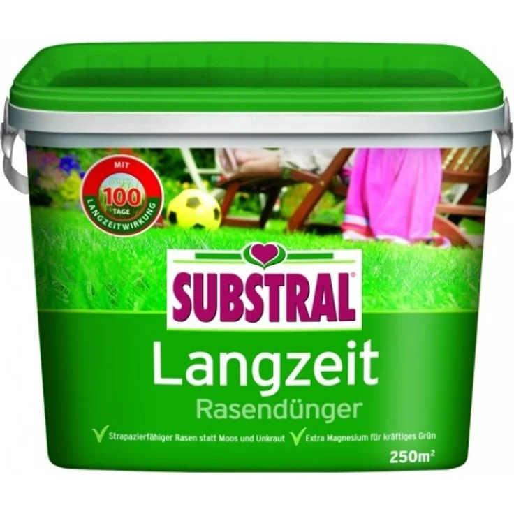 SUBSTRAL Langzeit Rasen-Dünger 250 m² 5 kg
