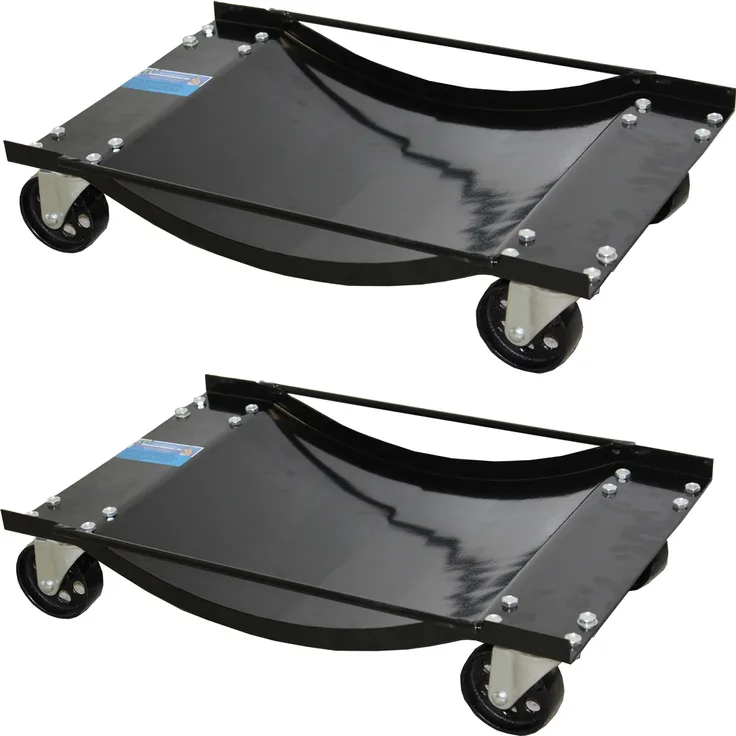 Baumarktplus 2x Auto Rangierhilfe für PKW 900 kg Rangierroller Rangierwagenheber Wagenheber