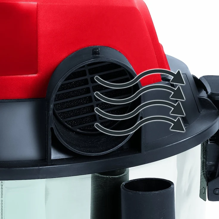 Einhell Nass-Trockensauger TC-VC 1930 SA (1.500 W, 30 L, Blasanschluss, Kabelhalterung, Zubehörhalterung, inkl. Kombidüse Teppich--Glattböden, Fugendüse, Plastikschlauch 2,5 m, 2tlg. Plastikrohr) Beutel - beutellos 30 Liter – Bild 3