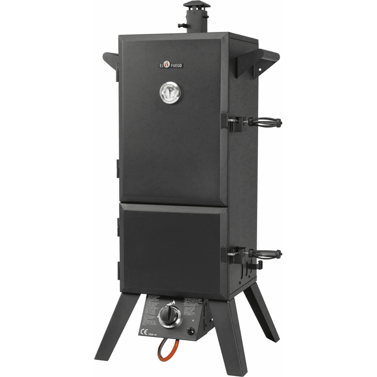 El Fuego Gasgrill/Smoker Räucherofen Standgrill Portland XL Grillfläche 4x 35x34cm mit Thermometer – Bild 1