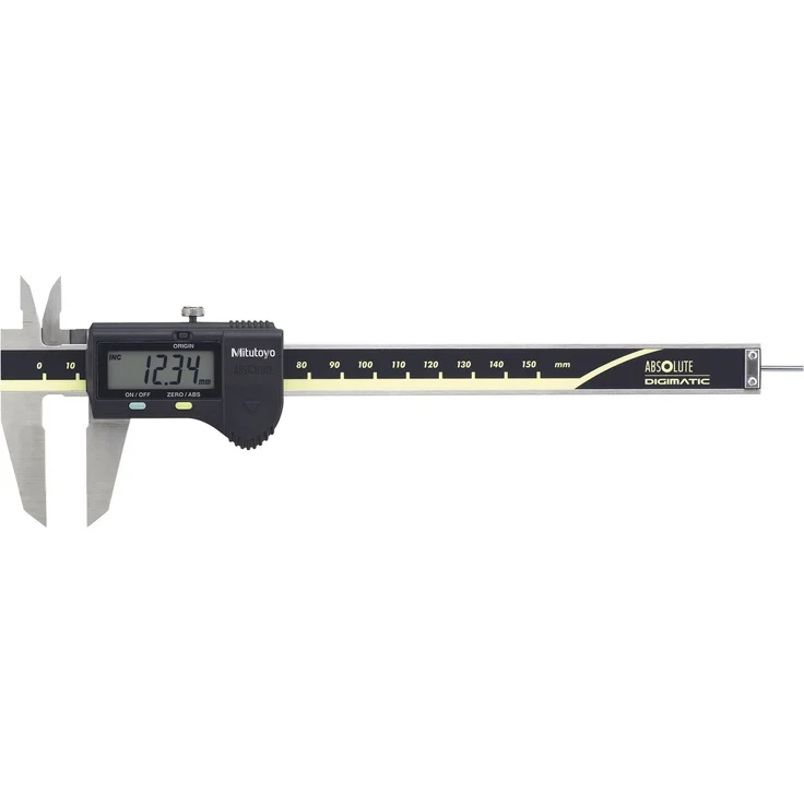 MITUTOYO Digital Messschieber ohne Datenausgang DIN 862, Tiefenmaß rund 0-150 mm, 1 Stück,500-184-30 – Bild 1