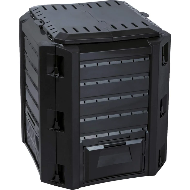 Prosper Plast ikl380 C-s411 71,9 x 71,9 x 82,6 cmCompogreen Komposter – Schwarz (6-teilig) – Bild 1