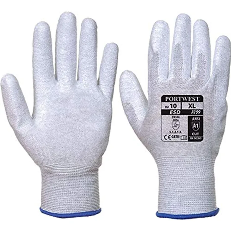 Portwest A199GRRXL ESD Schutzhandschuhe, Grau, XL