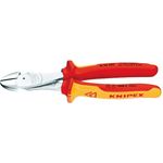 KNIPEX 74 06 180 Kraft-Seitenschneider isoliert mit Mehrkomponenten-Hüllen, verchromt 180 mm