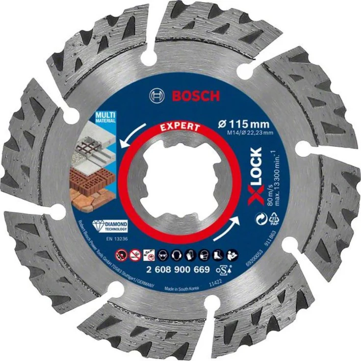 Expert MultiMaterial X-LOCK Diamanttrennscheiben,115 x 22,23 x 2,4 x 12 mm – Bild 1