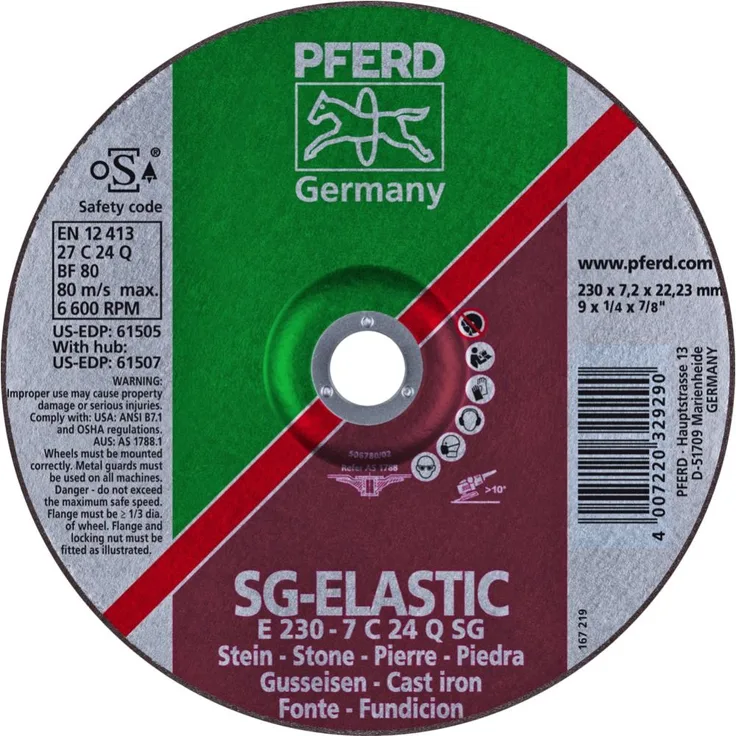 Pferd 62914720 Schruppscheiben E 230-7 C 24 Q SG